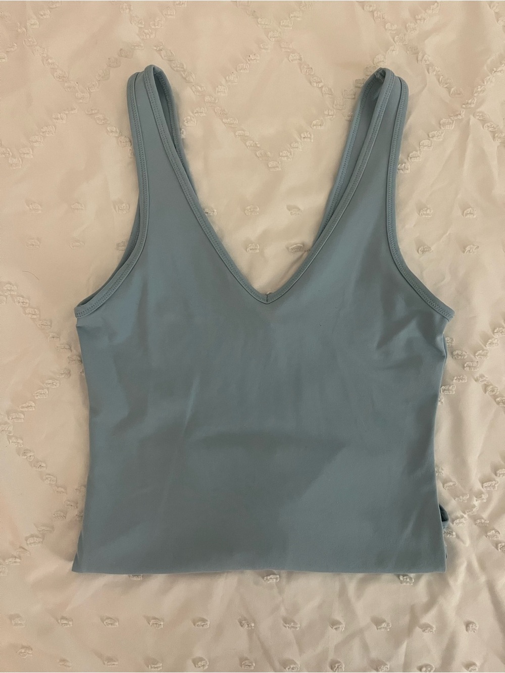 Abercrombie & Fitch Light Blue V-Neck Soft A&F Tank